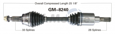    CV Axle Shaft SA GM-8240