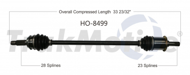    CV Axle Shaft SA HO-8499