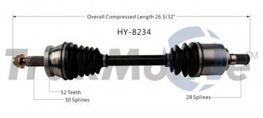    CV Axle Shaft SA HY-8234