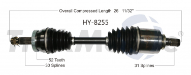    CV Axle Shaft SA HY-8255