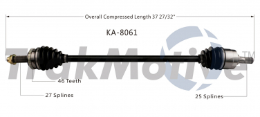   CV Axle Shaft SA KA-8061