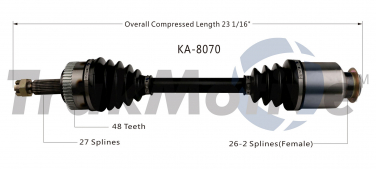    CV Axle Shaft SA KA-8070