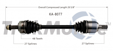    CV Axle Shaft SA KA-8077