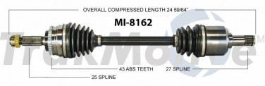    CV Axle Shaft SA MI-8162