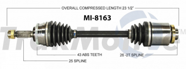    CV Axle Shaft SA MI-8163