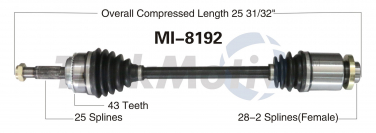    CV Axle Shaft SA MI-8192