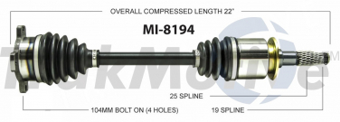    CV Axle Shaft SA MI-8194
