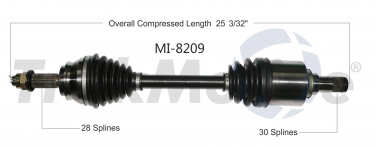    CV Axle Shaft SA MI-8209