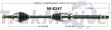    CV Axle Shaft SA NI-8247