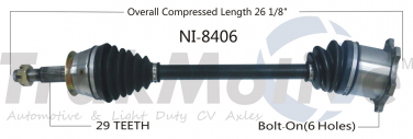    CV Axle Shaft SA NI-8406