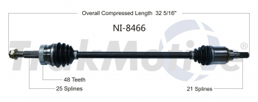    CV Axle Shaft SA NI-8466