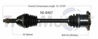    CV Axle Shaft SA NI-8467