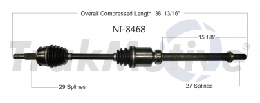    CV Axle Shaft SA NI-8468