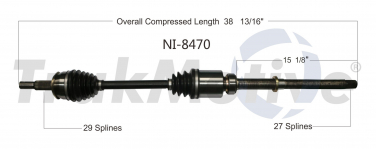    CV Axle Shaft SA NI-8470