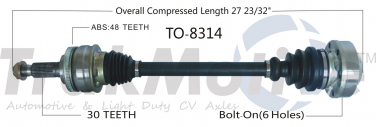    CV Axle Shaft SA TO-8314