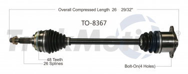    CV Axle Shaft SA TO-8367