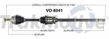    CV Axle Shaft SA VO-8041