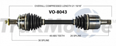    CV Axle Shaft SA VO-8043