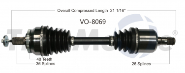    CV Axle Shaft SA VO-8069