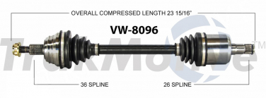    CV Axle Shaft SA VW-8096
