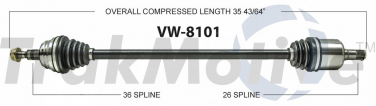   CV Axle Shaft SA VW-8101