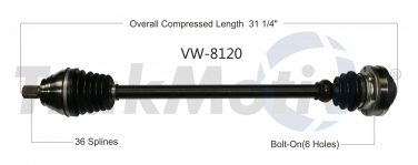    CV Axle Shaft SA VW-8120