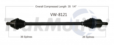    CV Axle Shaft SA VW-8121