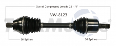    CV Axle Shaft SA VW-8123